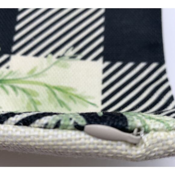 Rabbit Bunny with Carrot Black White Check Pillow Cover Hidden Zipper Easter - Picture 4 of 5